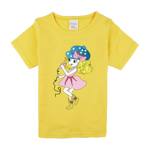 Baby Girls Tshirt Girl Summer Short-Sleeved Casual T-shirts For Kids Children's Cotton Tops Girl's Summer Tee