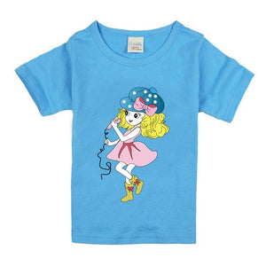 Baby Girls Tshirt Girl Summer Short-Sleeved Casual T-shirts For Kids Children's Cotton Tops Girl's Summer Tee