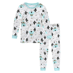 100% cotton Baby boys pajamas girls cartoon sleepwear animal kids pyjamas sets baby cotton nightwear long sleeves tops+pant sets