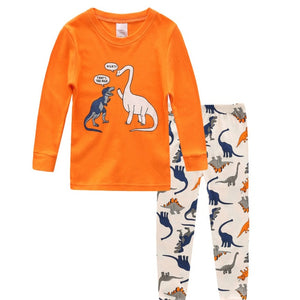 100% cotton Baby boys pajamas girls cartoon sleepwear animal kids pyjamas sets baby cotton nightwear long sleeves tops+pant sets