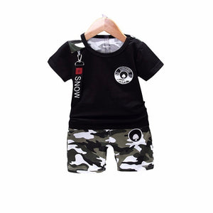 2019 New Summer Casual Camouflage Newborn Baby Boy Toddler Clothes Set T Shirt Tops Pants 2Pcs/sets Cotton Kids Outfits Clothing