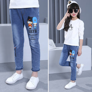 Fashion Toddler Girls Jeans Children Clothing Casual Baby Denim Trousers Bottom Kids Clothes Girls Pants Teenager Jean Fille