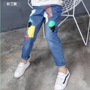 Fashion Toddler Girls Jeans Children Clothing Casual Baby Denim Trousers Bottom Kids Clothes Girls Pants Teenager Jean Fille