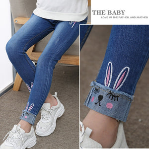 Fashion Toddler Girls Jeans Children Clothing Casual Baby Denim Trousers Bottom Kids Clothes Girls Pants Teenager Jean Fille