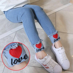 Fashion Toddler Girls Jeans Children Clothing Casual Baby Denim Trousers Bottom Kids Clothes Girls Pants Teenager Jean Fille