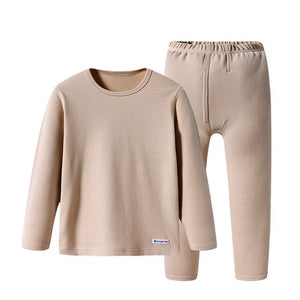 Kids Pajamas Sets Boys Girls Cotton O-Neck Solid Soft Sleepwear Warm Suits Baby Pyjamas Nightwear Homewear Children Pajamas