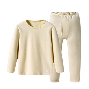 Kids Pajamas Sets Boys Girls Cotton O-Neck Solid Soft Sleepwear Warm Suits Baby Pyjamas Nightwear Homewear Children Pajamas