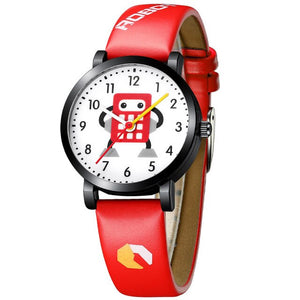 KDM Luxury Girl Watch kid Watches Waterproof Genuine Leather Cartoon Children boy Watches Cute Student Clock Birthday Gift