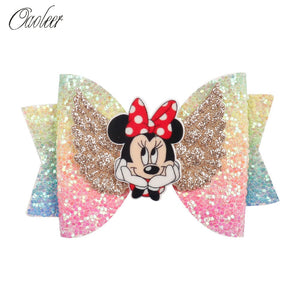 Oaoleer Hair Accessories Unicorn Barrettes for Girls Glitter Hair Clips Wings Rainbow Hairgrips with Unicorn Bowknot Headwear