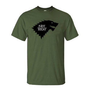 Game Of Thrones Arya Stark Not Today T-Shirts Men 2019 Summer Casual Cotton Short Sleeve O-neck T Shirt Adult Hip Hop Tops Tees