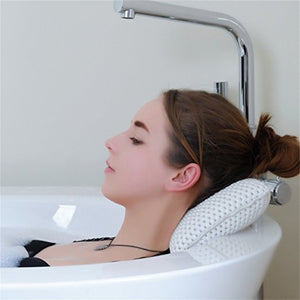 MUQGEW Soft Bathroom Pillow Home Comfortable Spa Inflatable Bath Cups Shell Shaped Neck Bathtub Cushion Bathroom Accessories