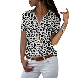 Blouse Women Female Casual Short Sleeve Floral Print Neck Loose Shirt Blusas Tee Blouses Lady 2019 Summer Tops Plus Size 5XL H30