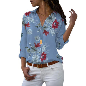 Blouse Women Female Casual Short Sleeve Floral Print Neck Loose Shirt Blusas Tee Blouses Lady 2019 Summer Tops Plus Size 5XL H30