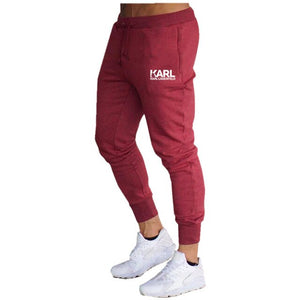 New Dropshipping Men Pants Joggers Elastic Waist Long Trousers Brand Fashion Casual Fitness Workout Sweatpants Red Black Bottoms