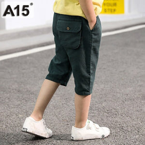 Boys Pants Cotton Kid Clothes 2019 Toddler Pants Boys Trousers Short Bottoms Outdoor Denim Jeans Summer Capri Age 6 8 10 12 Year